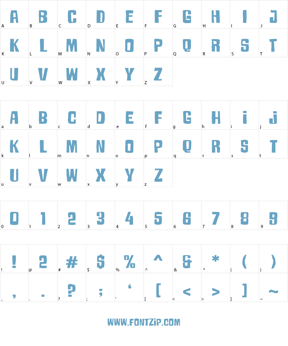 Armageda Wide Font Character